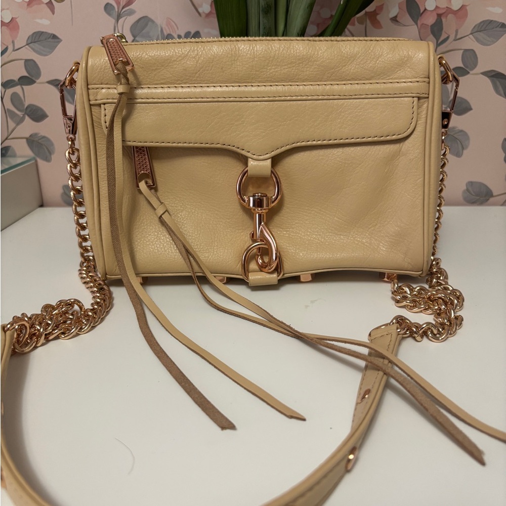 Rebecca Minkoff Beige Leather Crossbody Bag